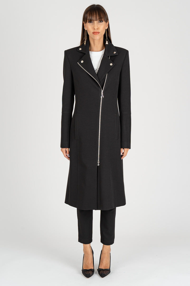 Cappotto con Zip Nero