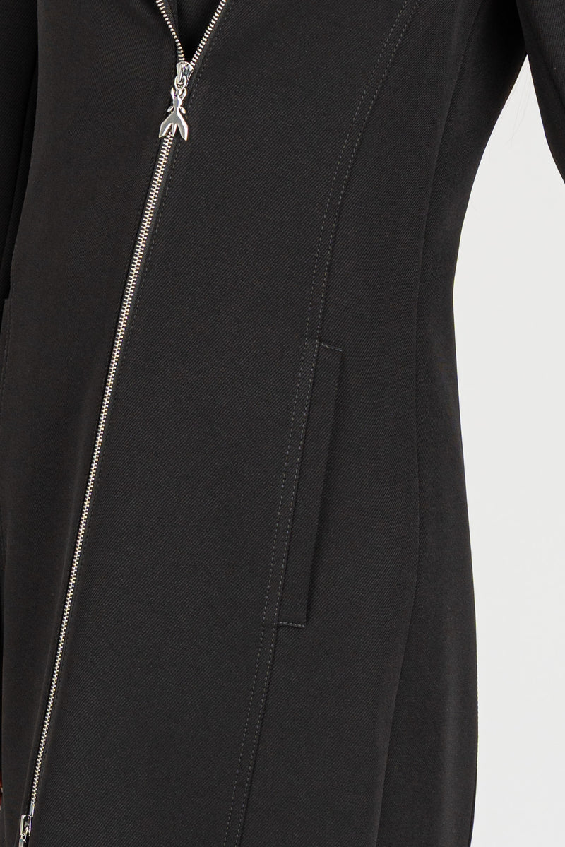 Cappotto con Zip Nero