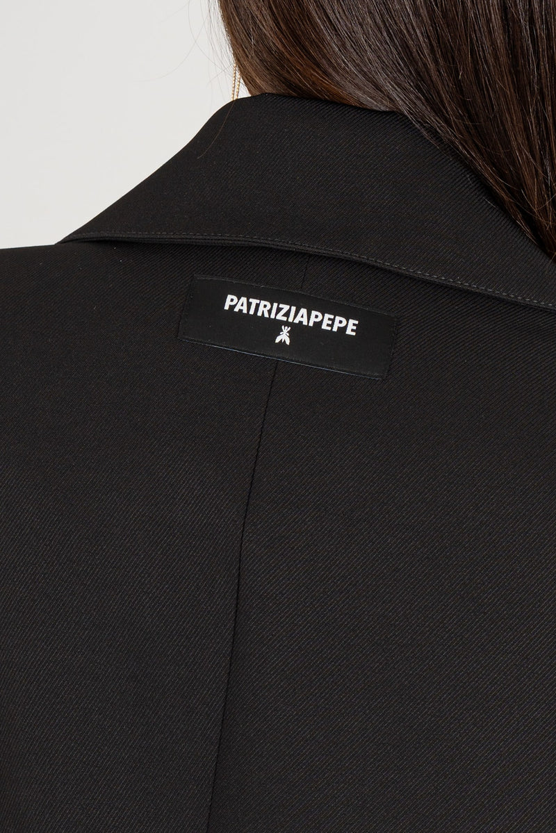 Cappotto con Zip Nero