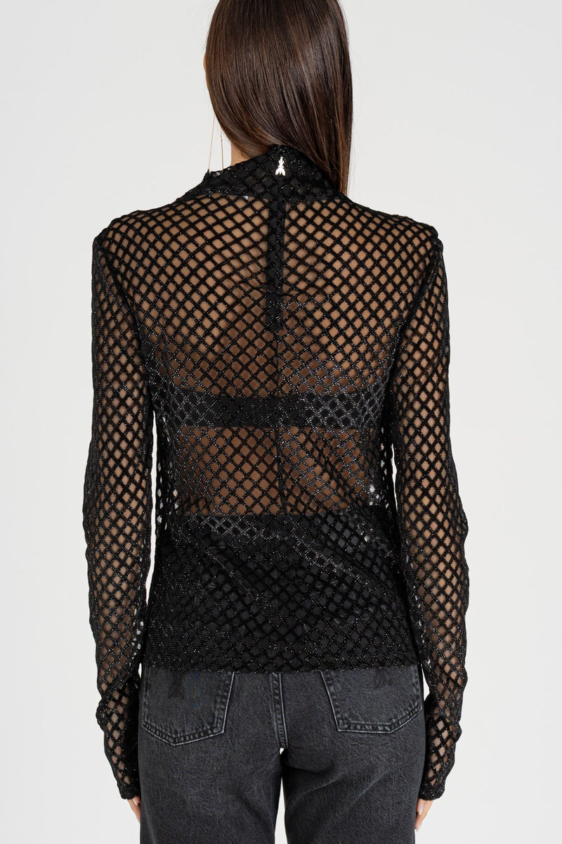 Maglia Rombi in Flock Black Net