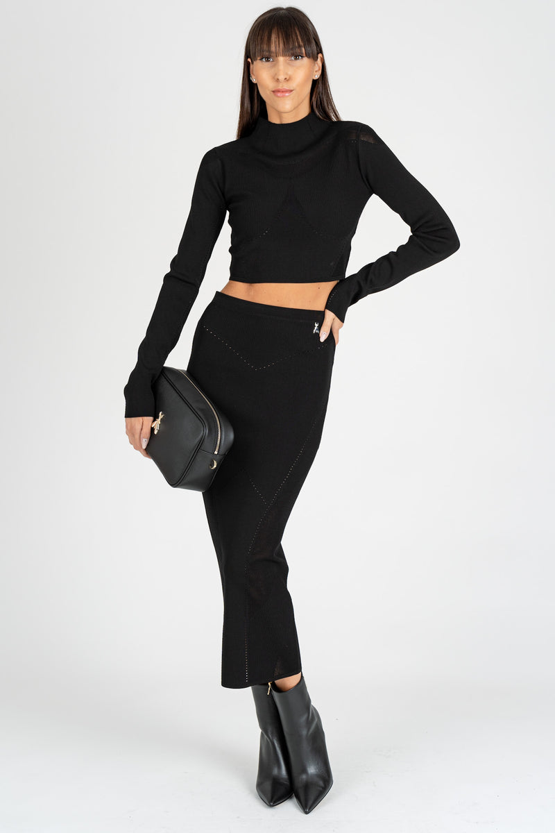 Maglia Cropped Nero