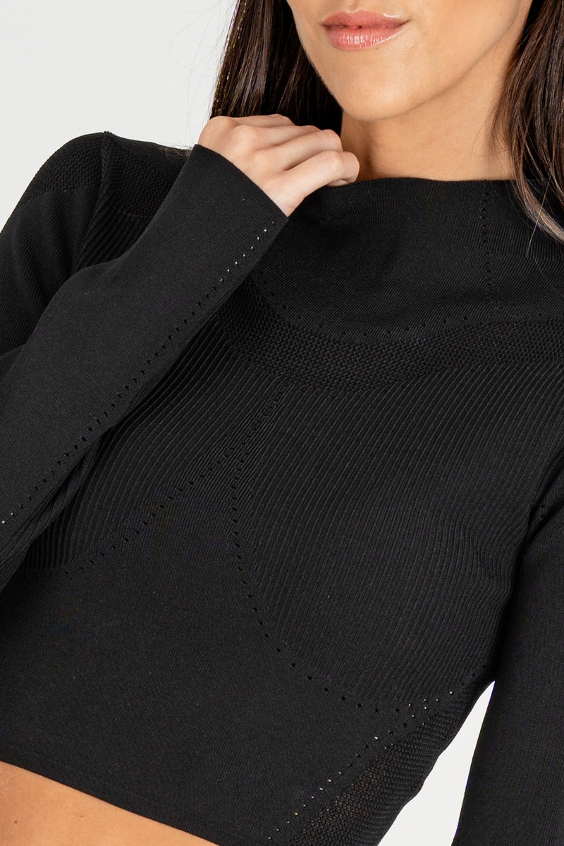 Maglia Cropped Nero