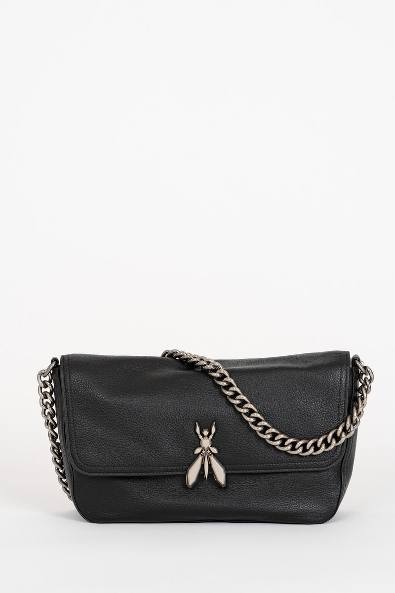 Borsa con Tracolla Catena Nero