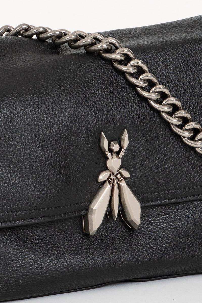Borsa con Tracolla Catena Nero