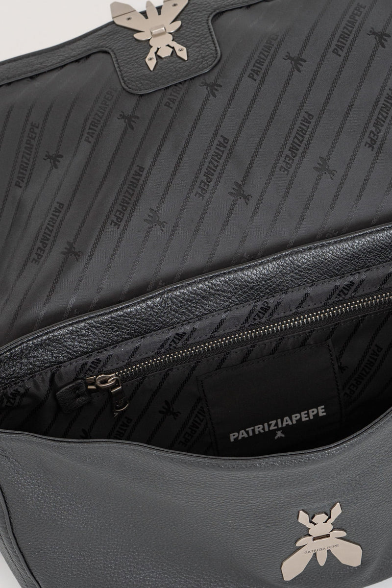 Borsa con Tracolla Catena Nero