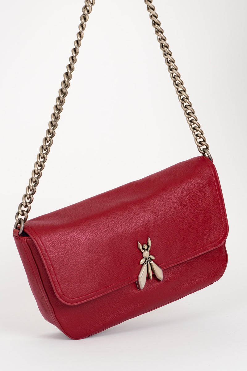 Borsa con Tracolla Catena Velvet Red