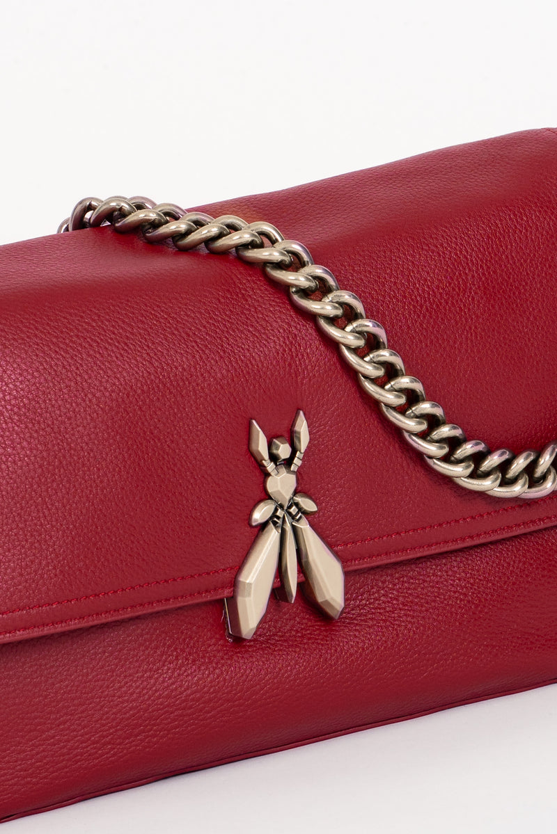 Borsa con Tracolla Catena Velvet Red