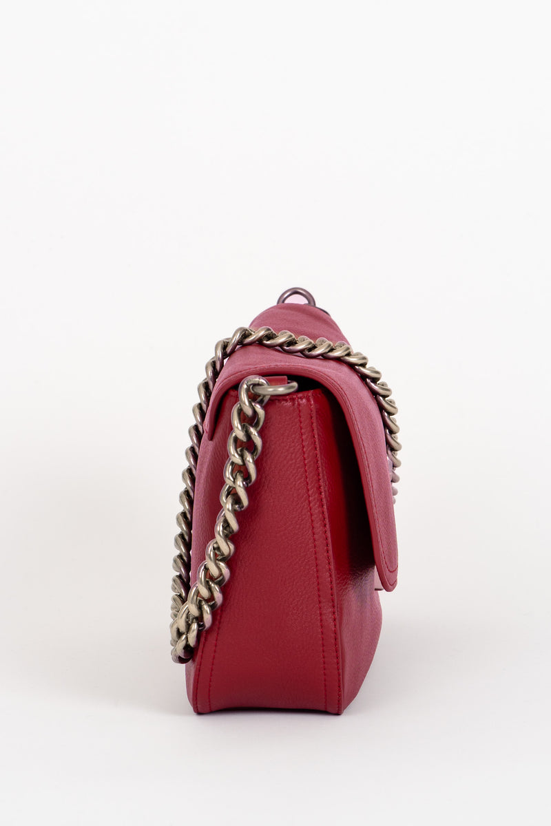 Borsa con Tracolla Catena Velvet Red