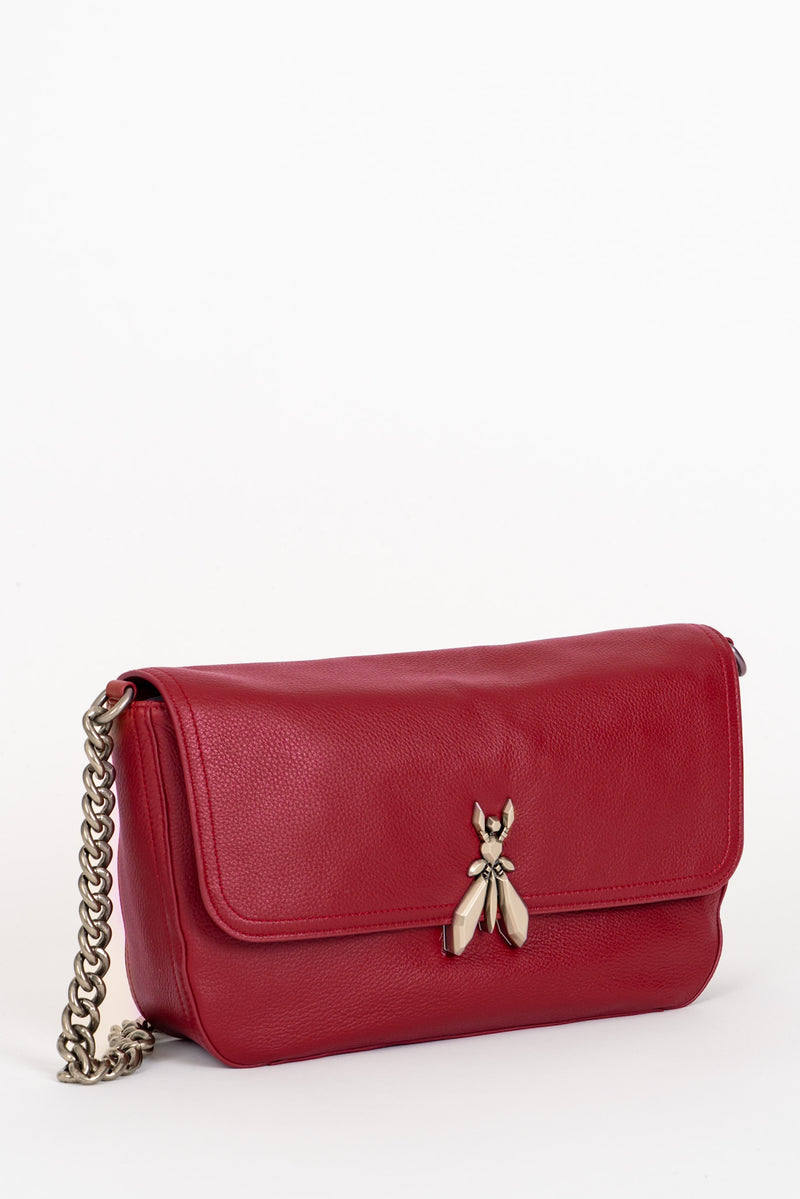Borsa con Tracolla Catena Velvet Red