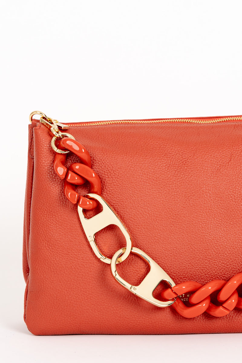 Borsa Tracolla Maxi Chain Arancio