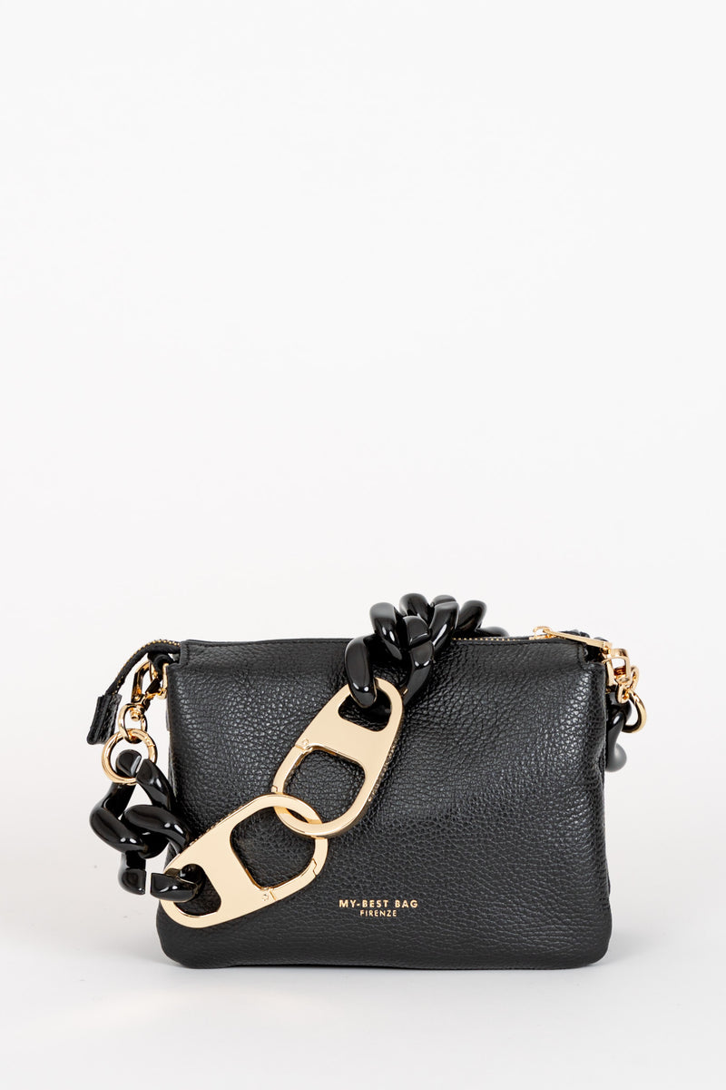 Borsa Tracolla Maxi Chain Nero