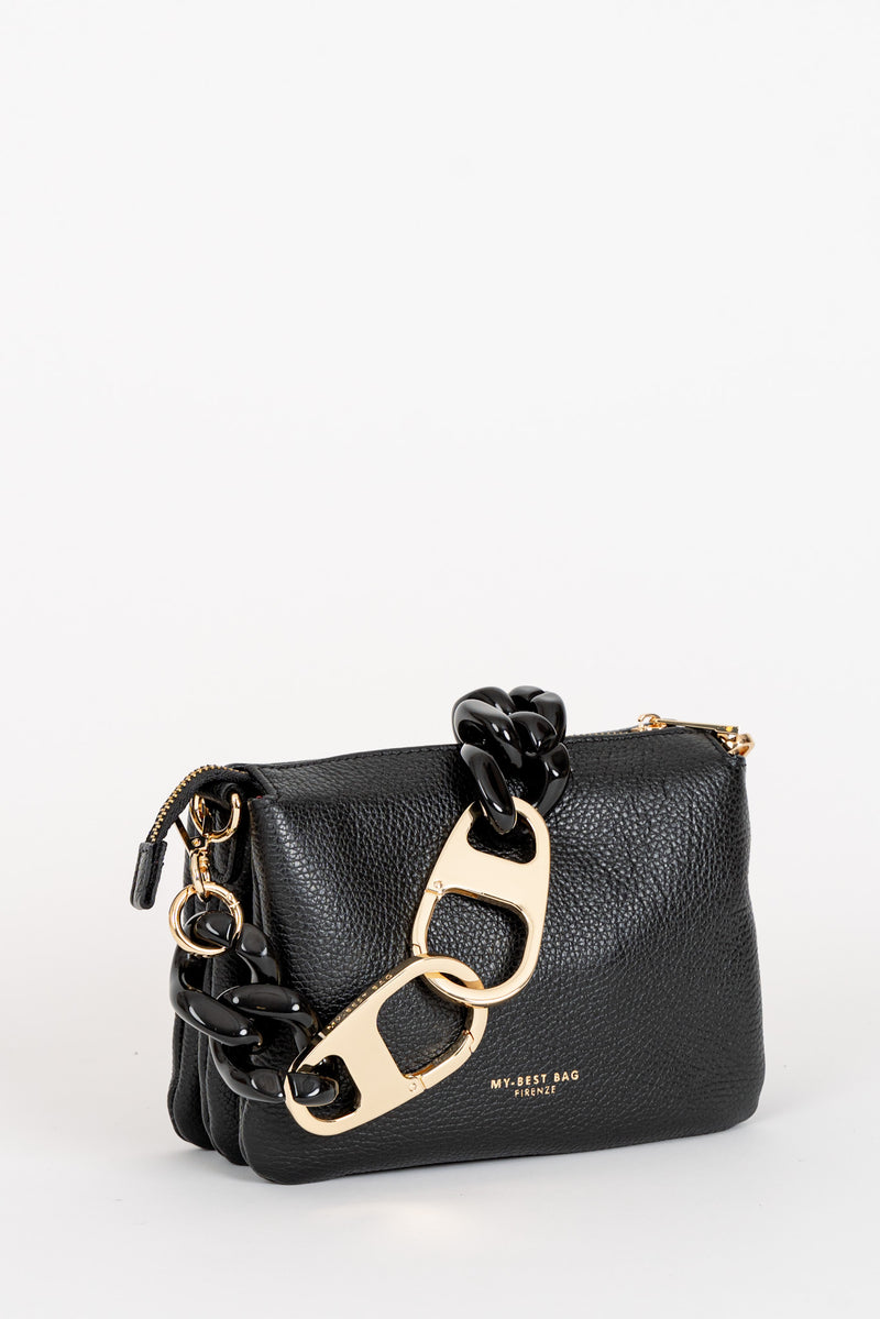 Borsa Tracolla Maxi Chain Nero