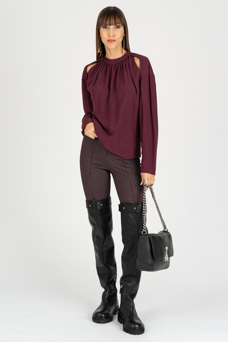 Camicia con Slash Purple Red