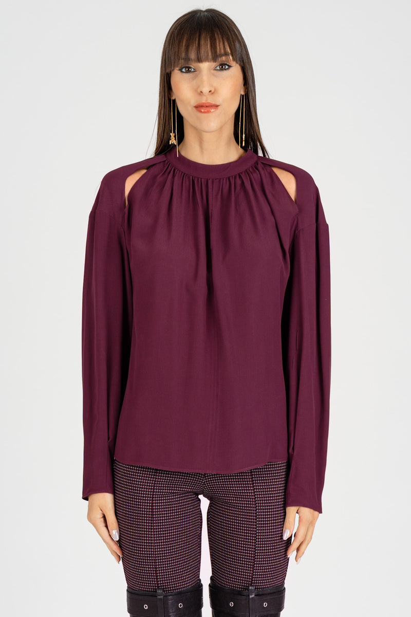 Camicia con Slash Purple Red