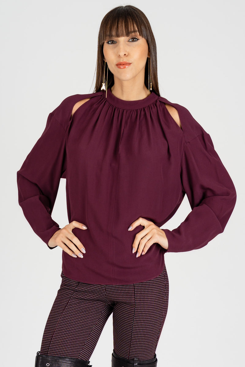 Camicia con Slash Purple Red