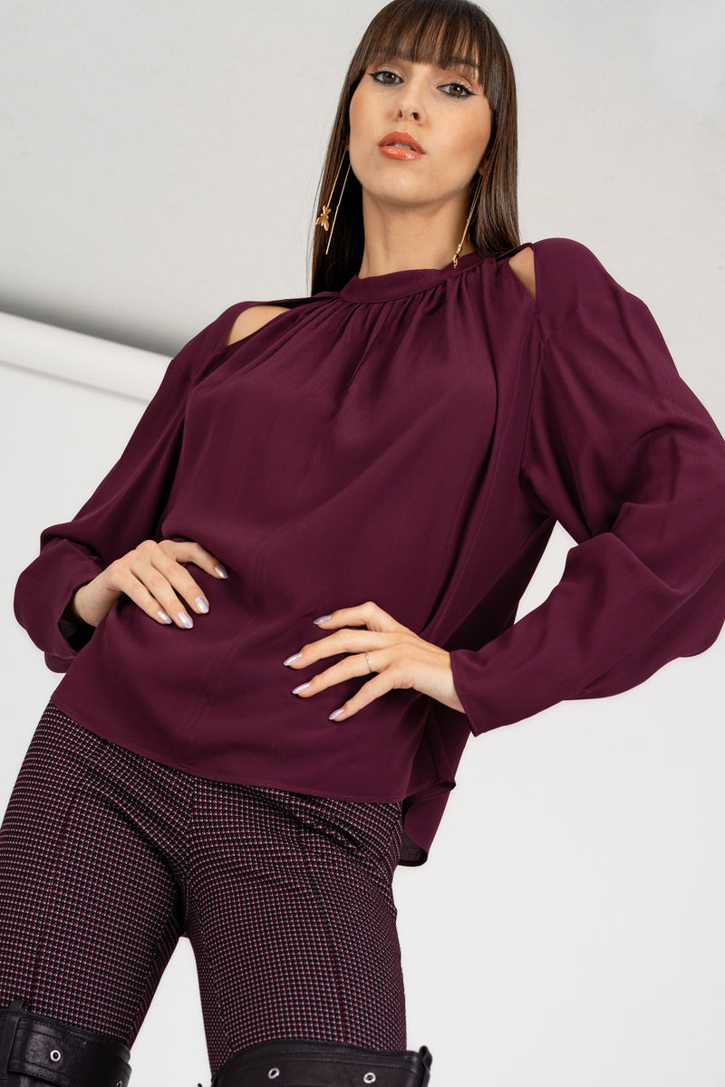 Camicia con Slash Purple Red