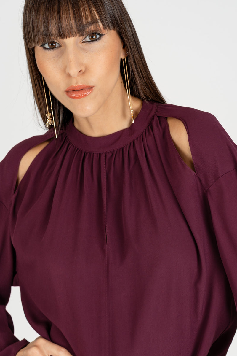 Camicia con Slash Purple Red