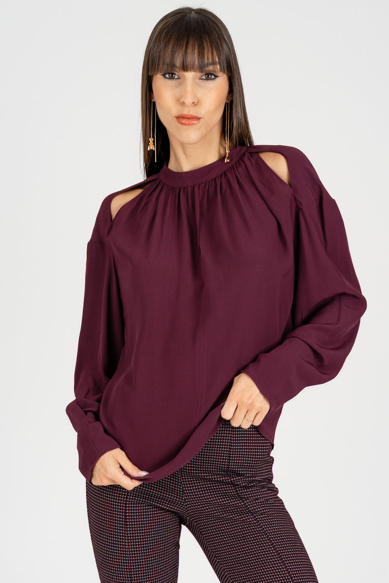 Camicia con Slash Purple Red