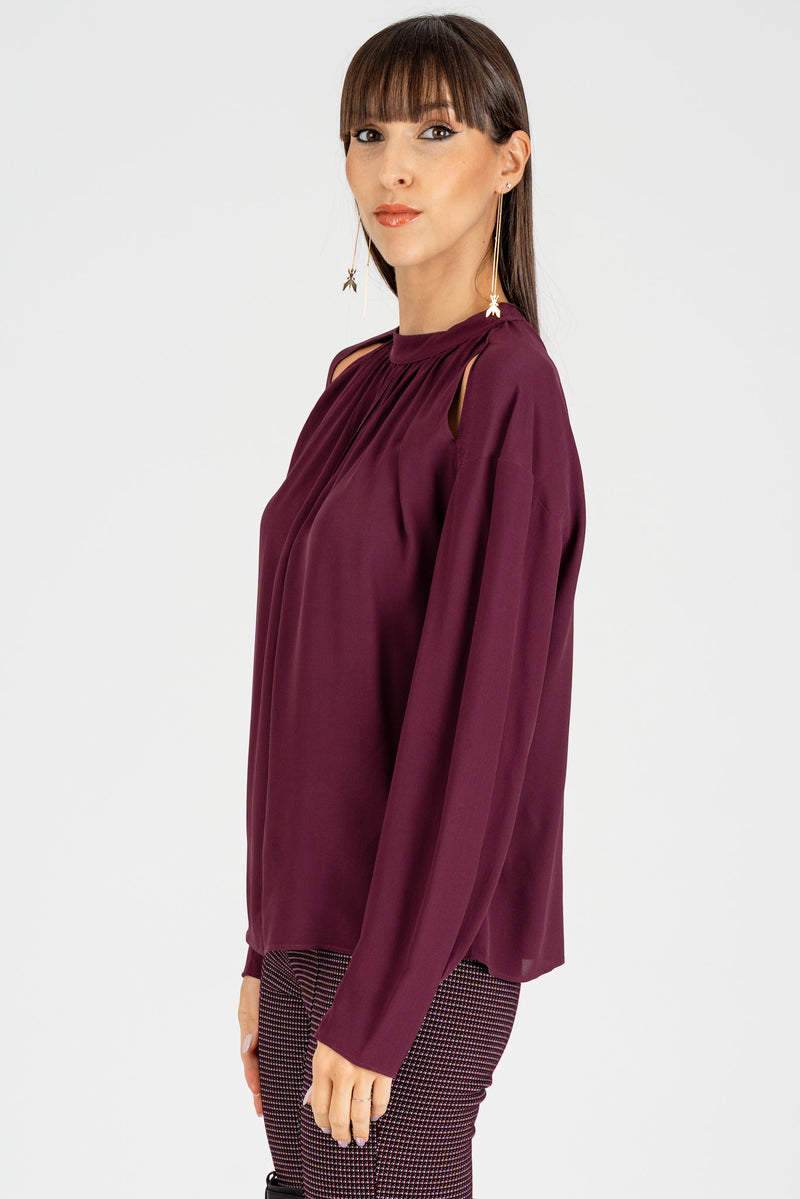 Camicia con Slash Purple Red