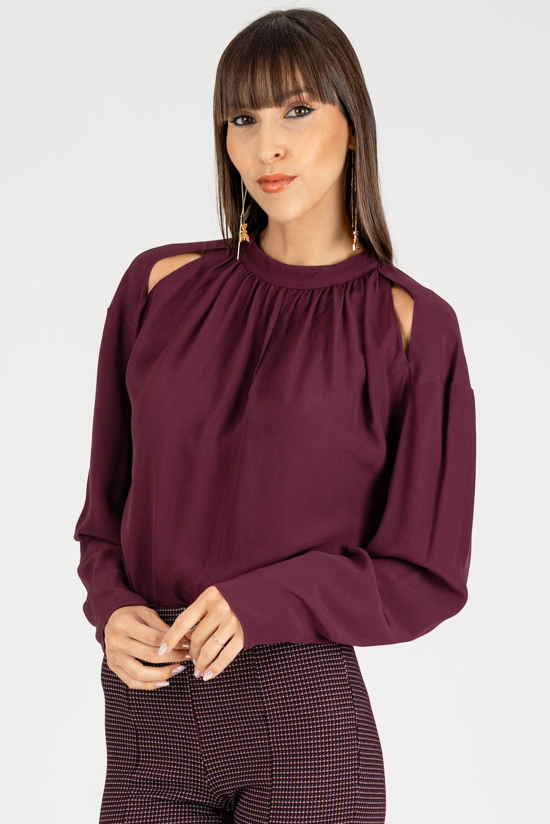 Camicia con Slash Purple Red
