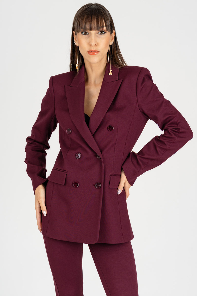 Giacca Doppio Petto Purple Red