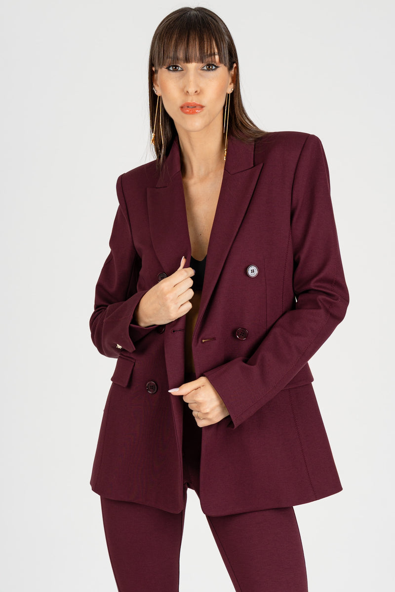 Giacca Doppio Petto Purple Red