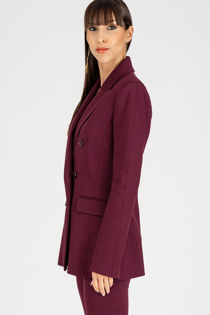 Giacca Doppio Petto Purple Red