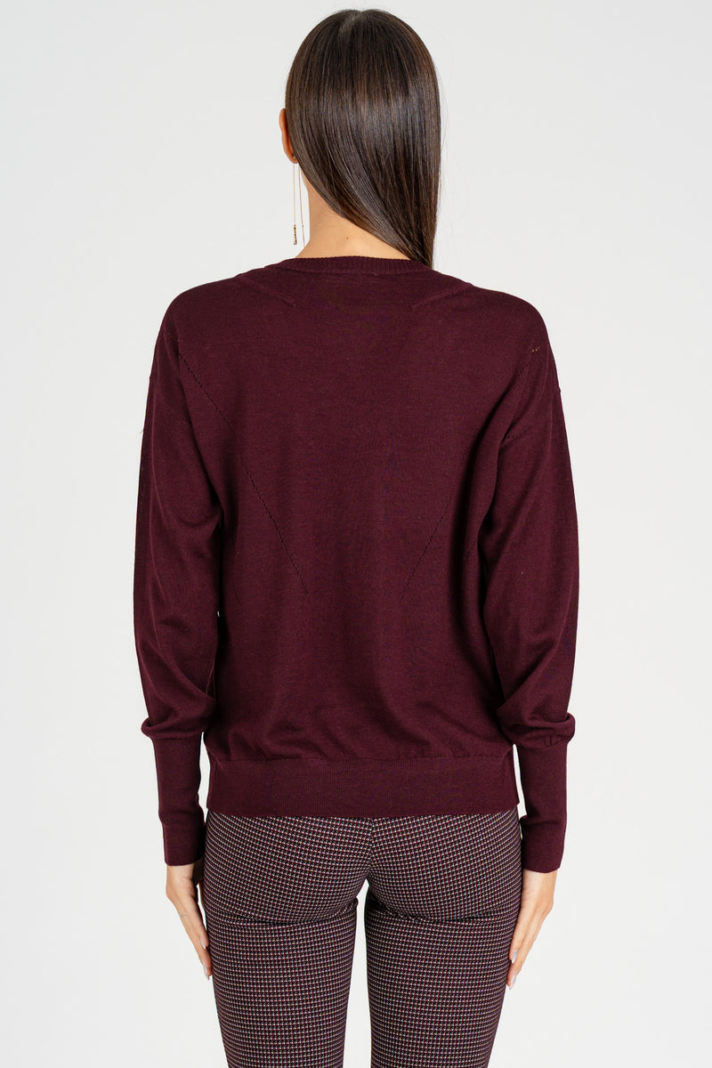 Maglia Scollo a V "FLY" Purple Red