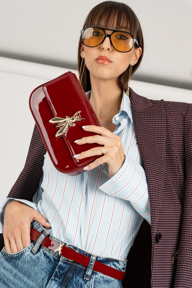 Borsa Fly Vernice Glossy Red
