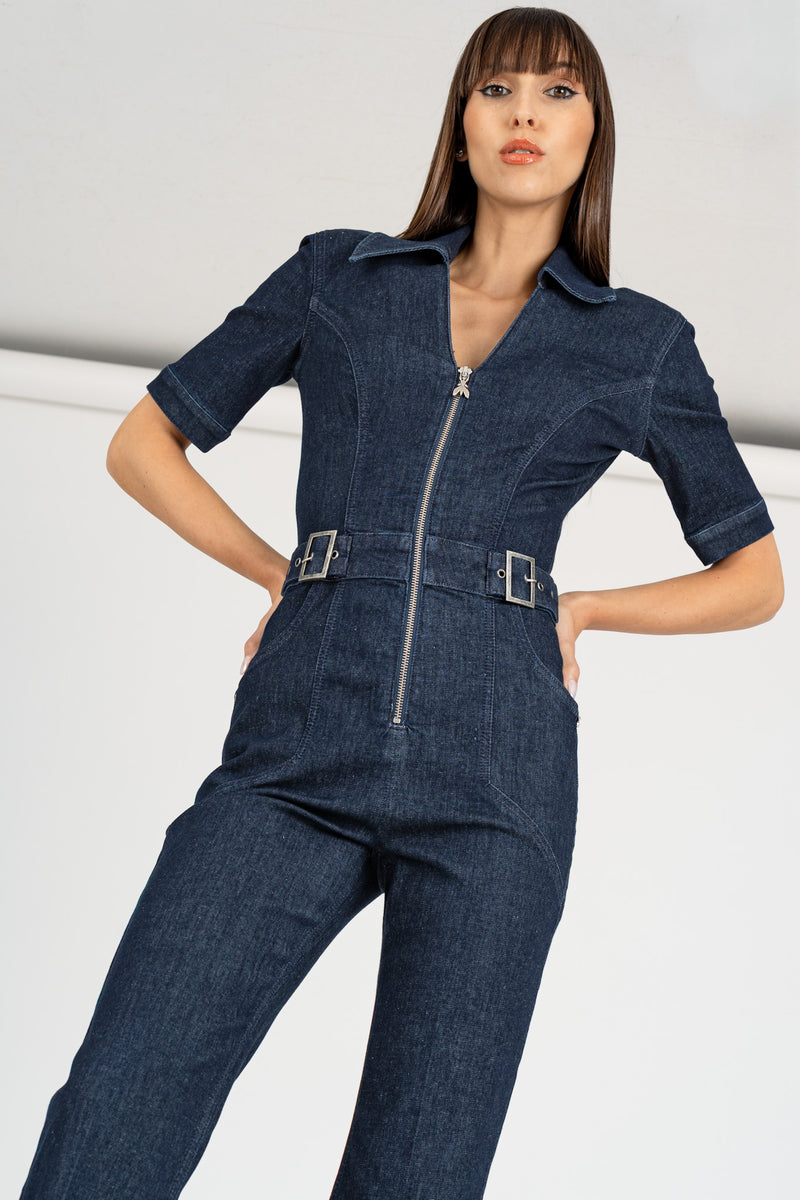 Tuta Jeans Stretch Blue Rise Wash