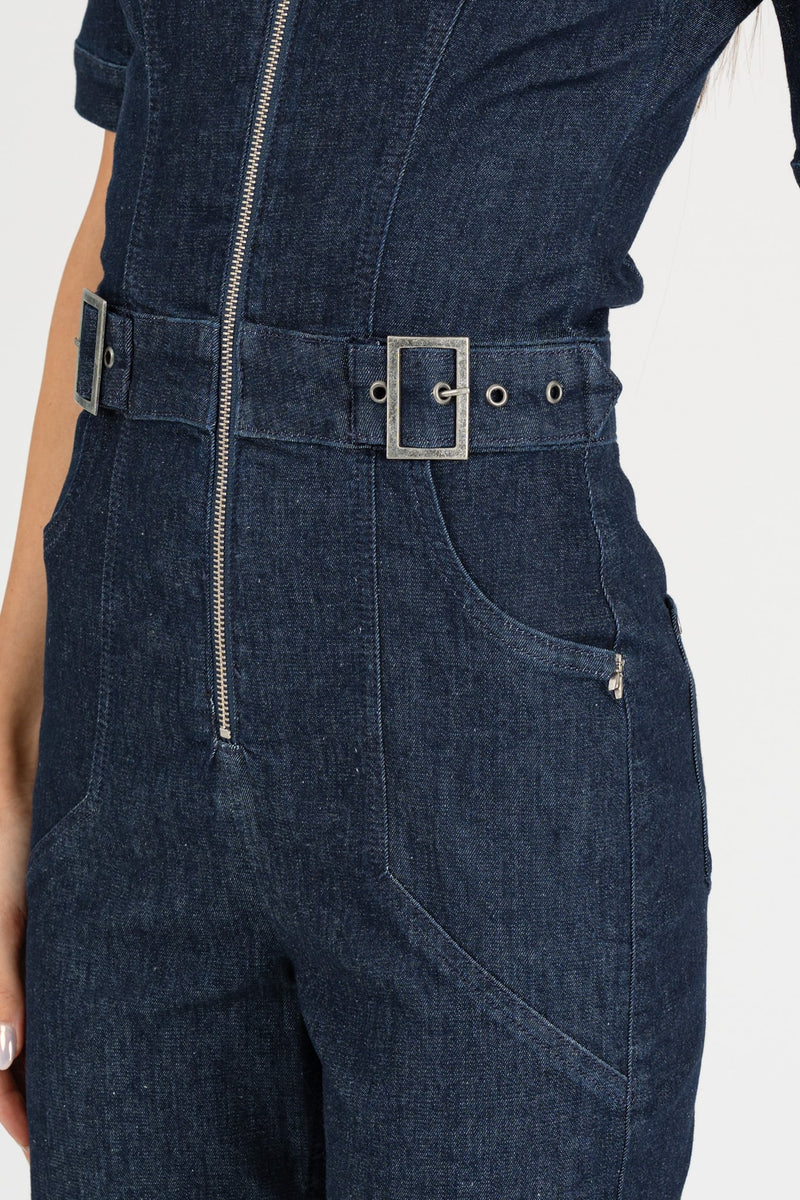Tuta Jeans Stretch Blue Rise Wash