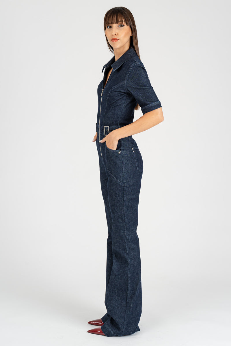Tuta Jeans Stretch Blue Rise Wash