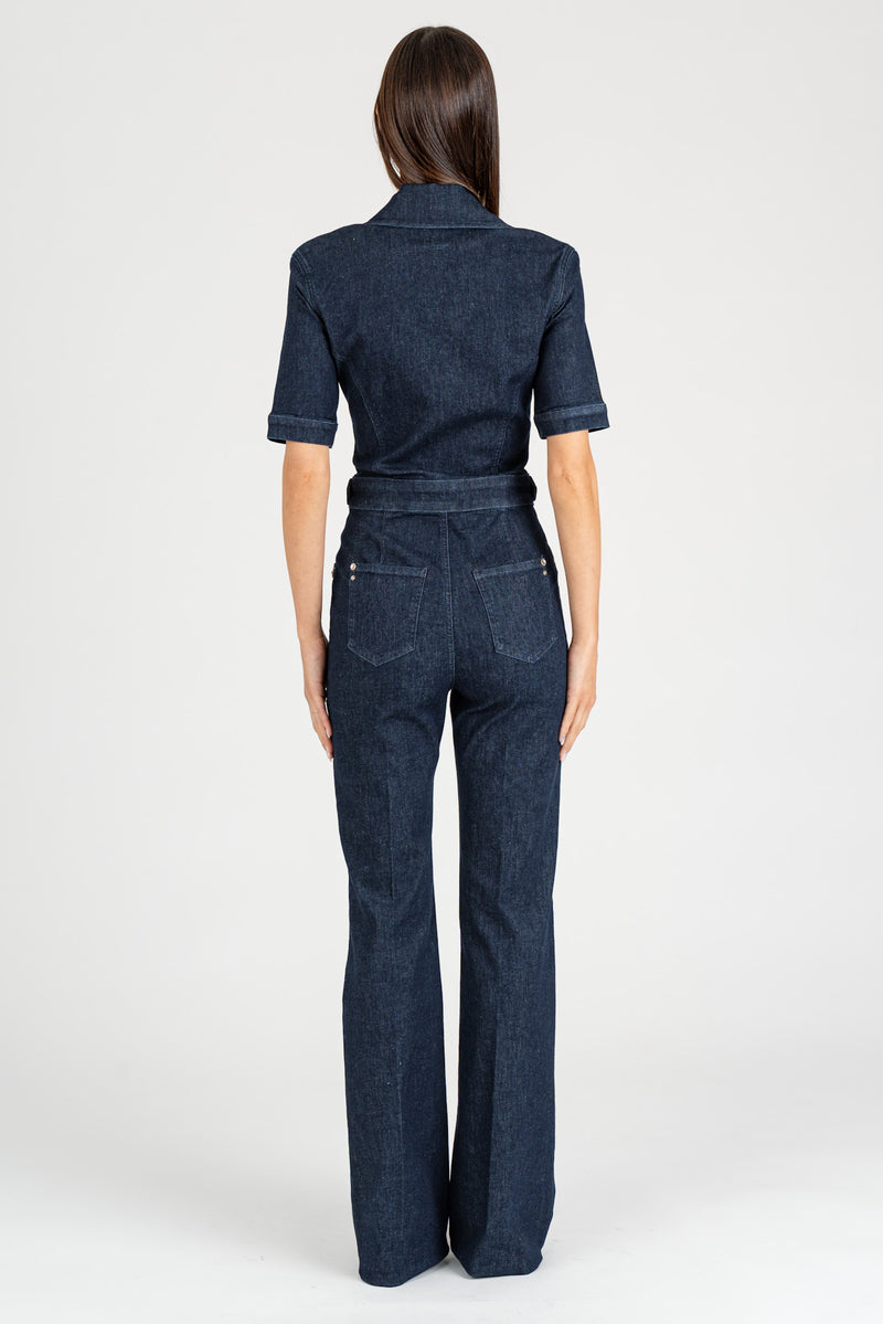 Tuta Jeans Stretch Blue Rise Wash
