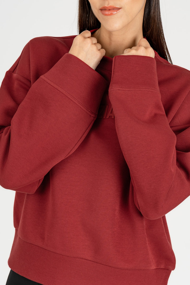 Felpa con Logo PP Velvet Red