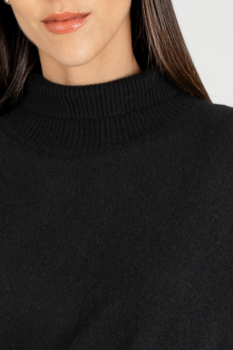 Poncho con Frange Nero Cashmere