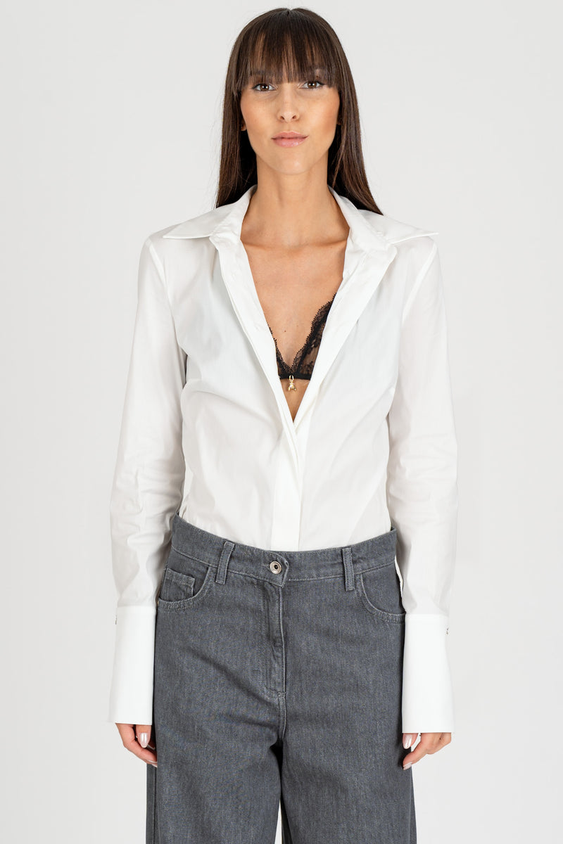 Camicia Body Over Bianco Ottico