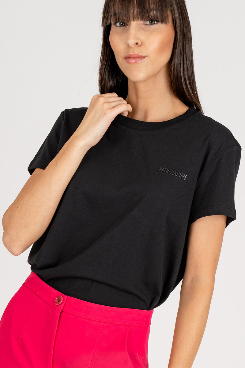 T-shirt con Logo Nero