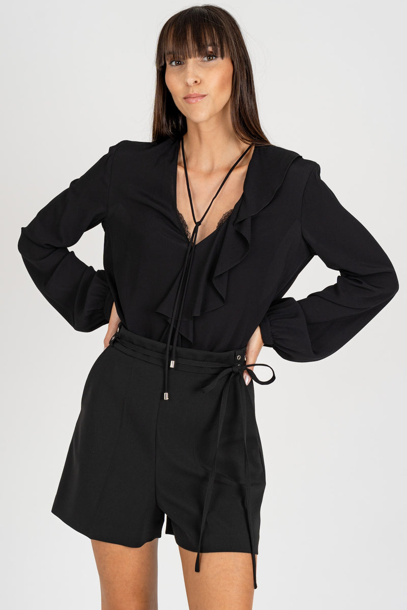 Camicia Crepe Essential Nero