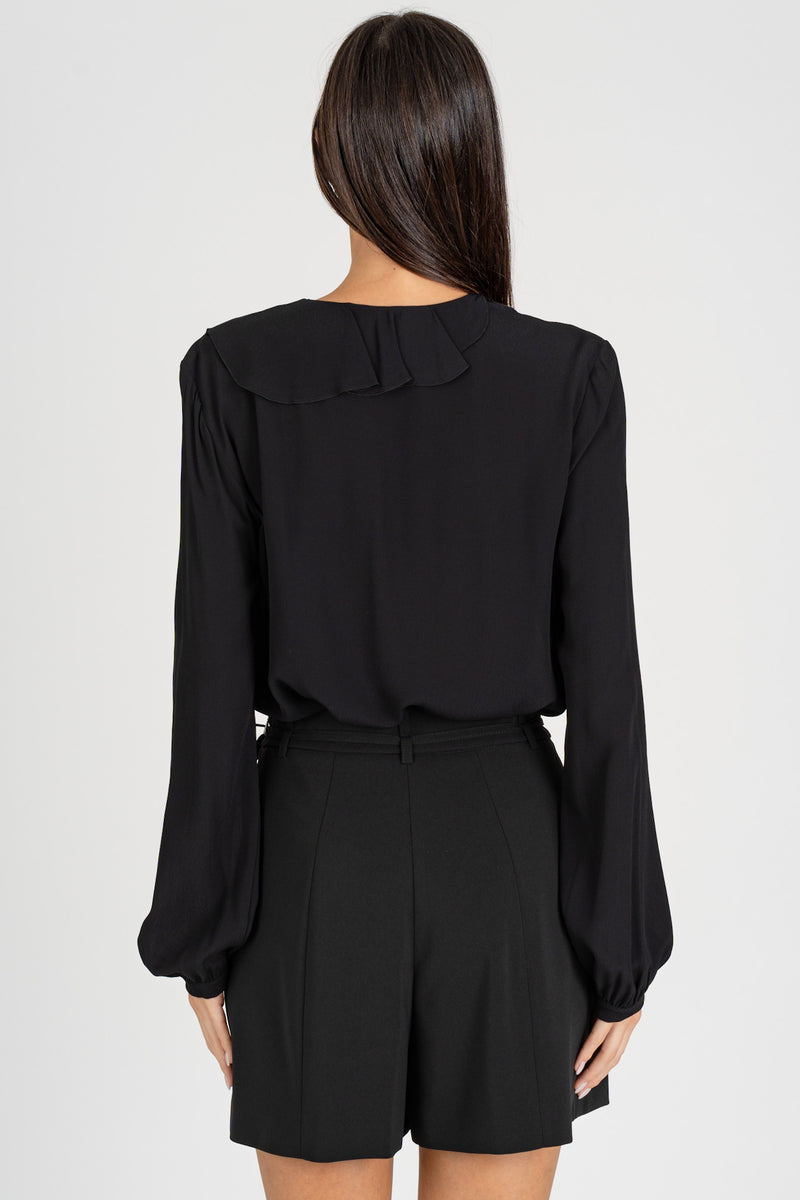 Camicia Crepe Essential Nero