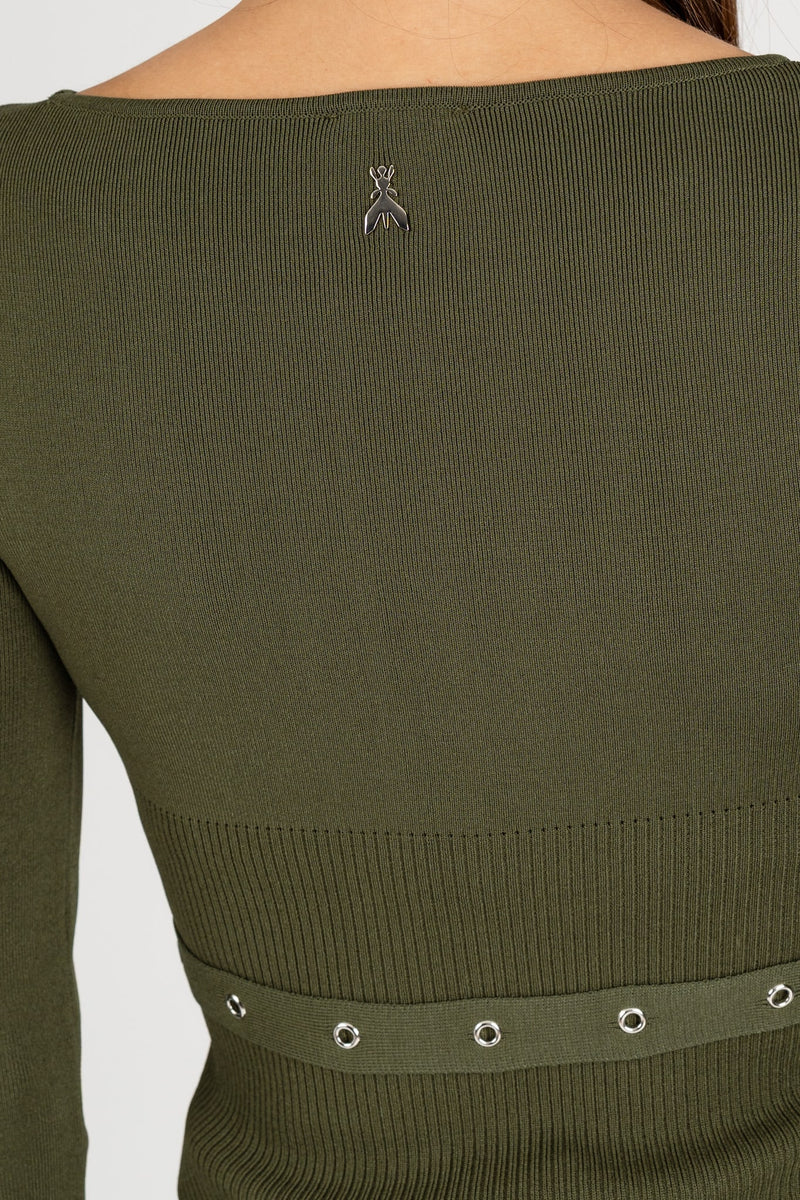 Maglia con Cintura Fibbia Ivy Green