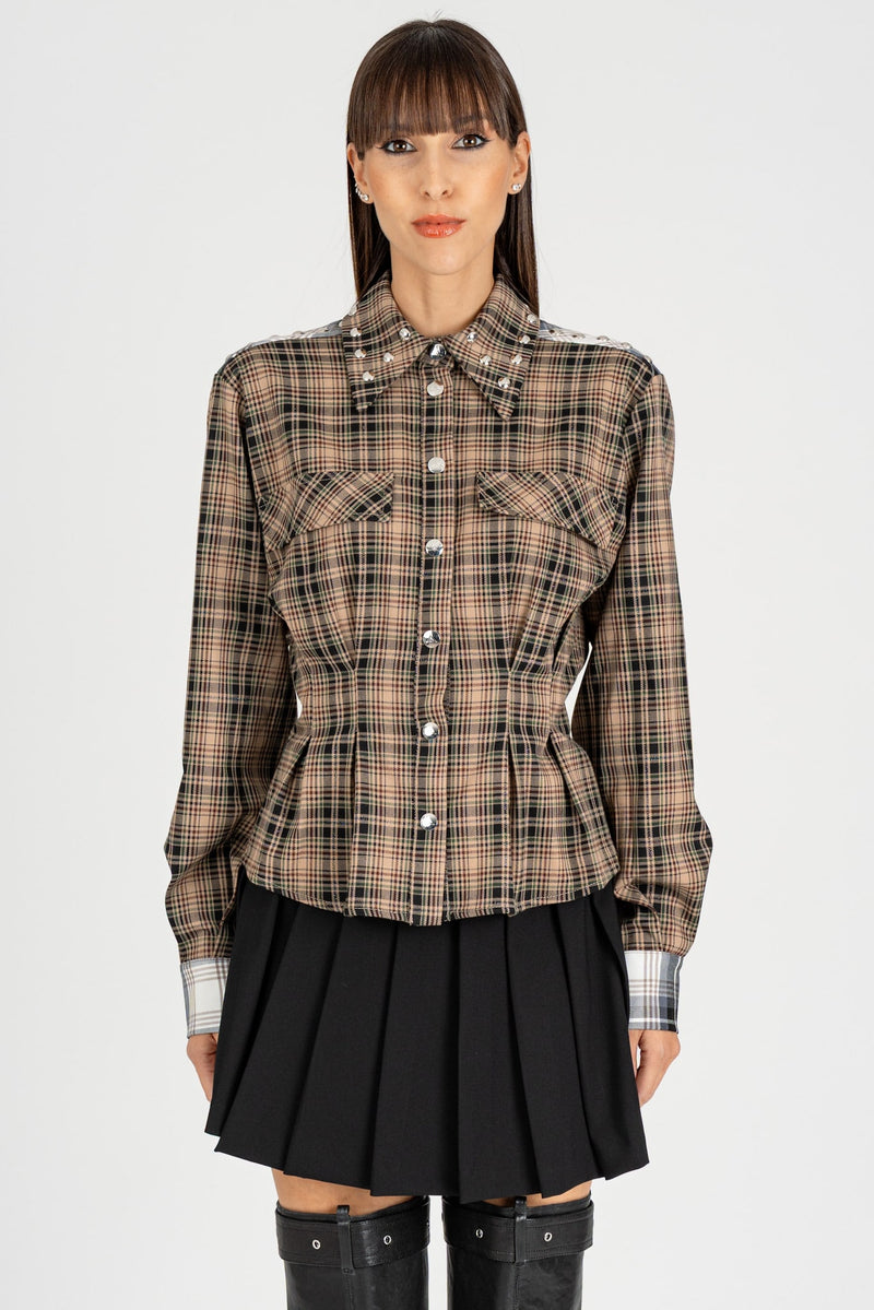 Camicia Bustier Check Variante Unica