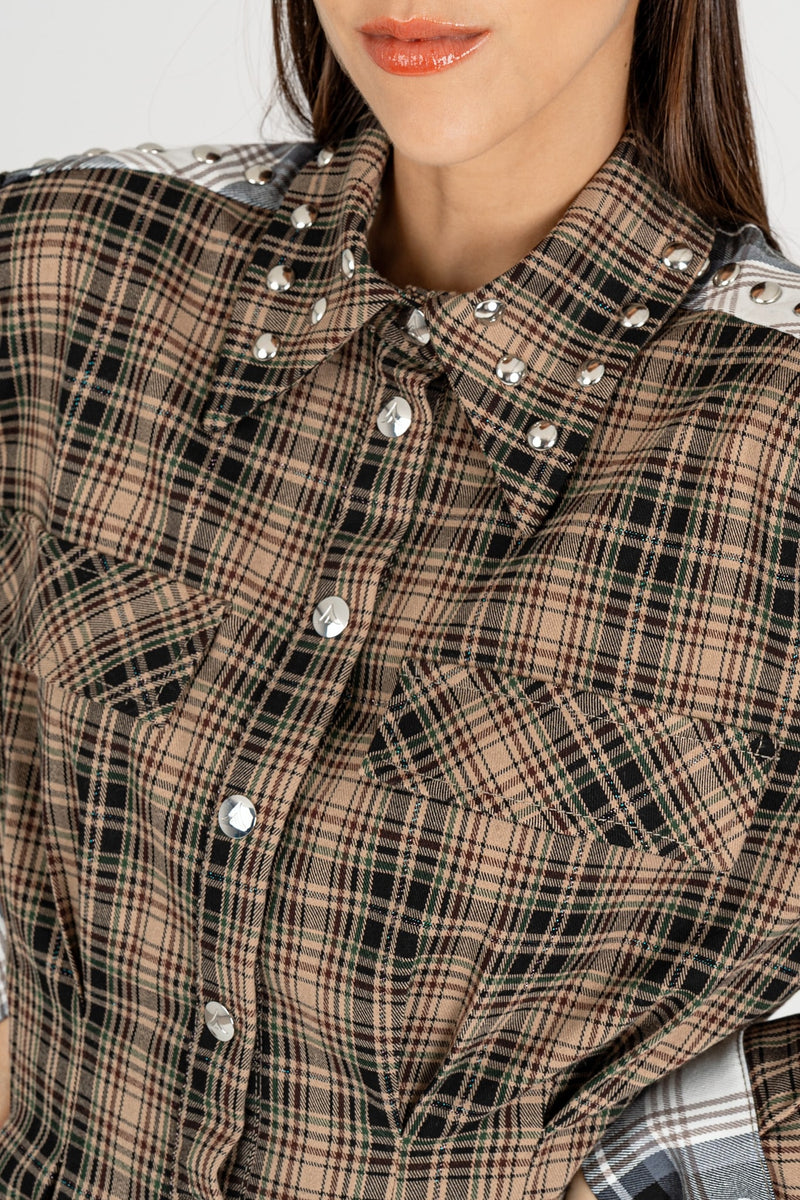 Camicia Bustier Check Variante Unica