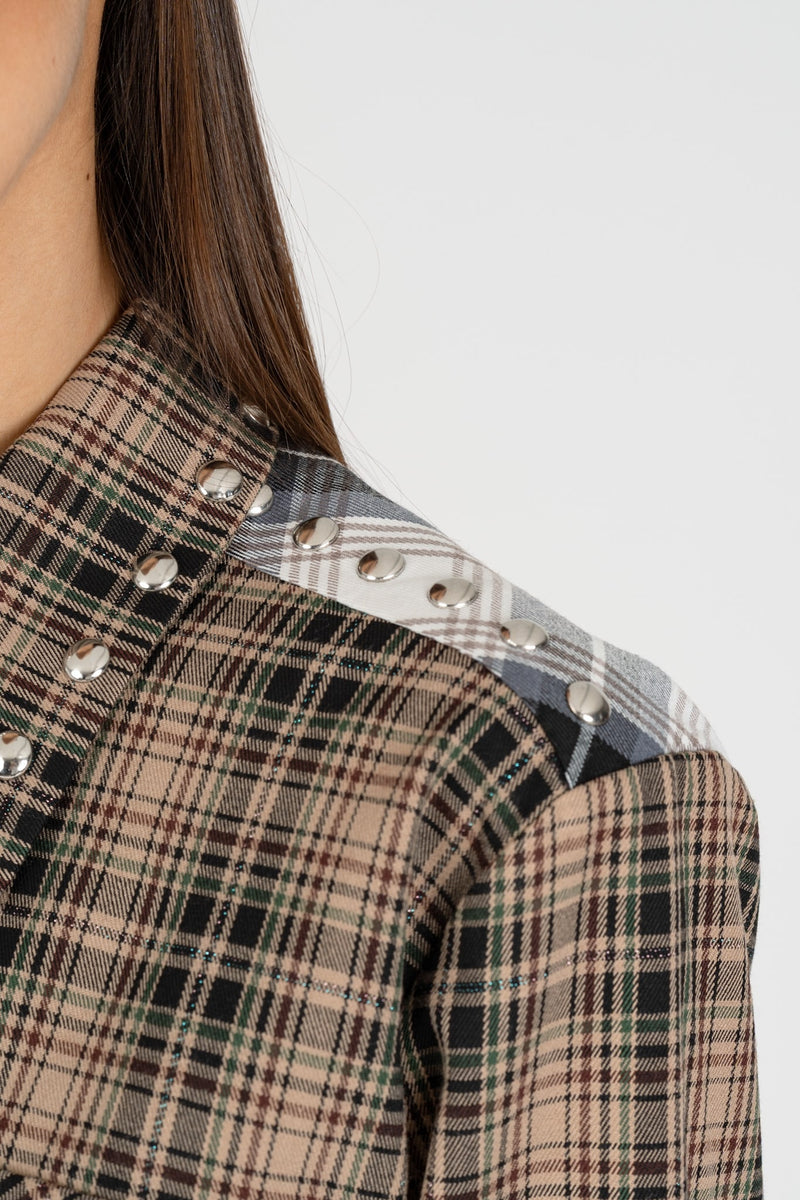 Camicia Bustier Check Variante Unica