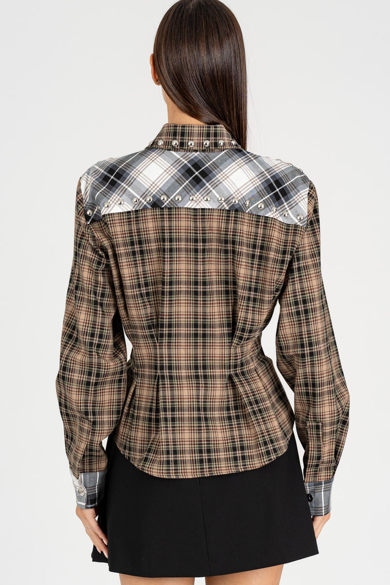 Camicia Bustier Check Variante Unica