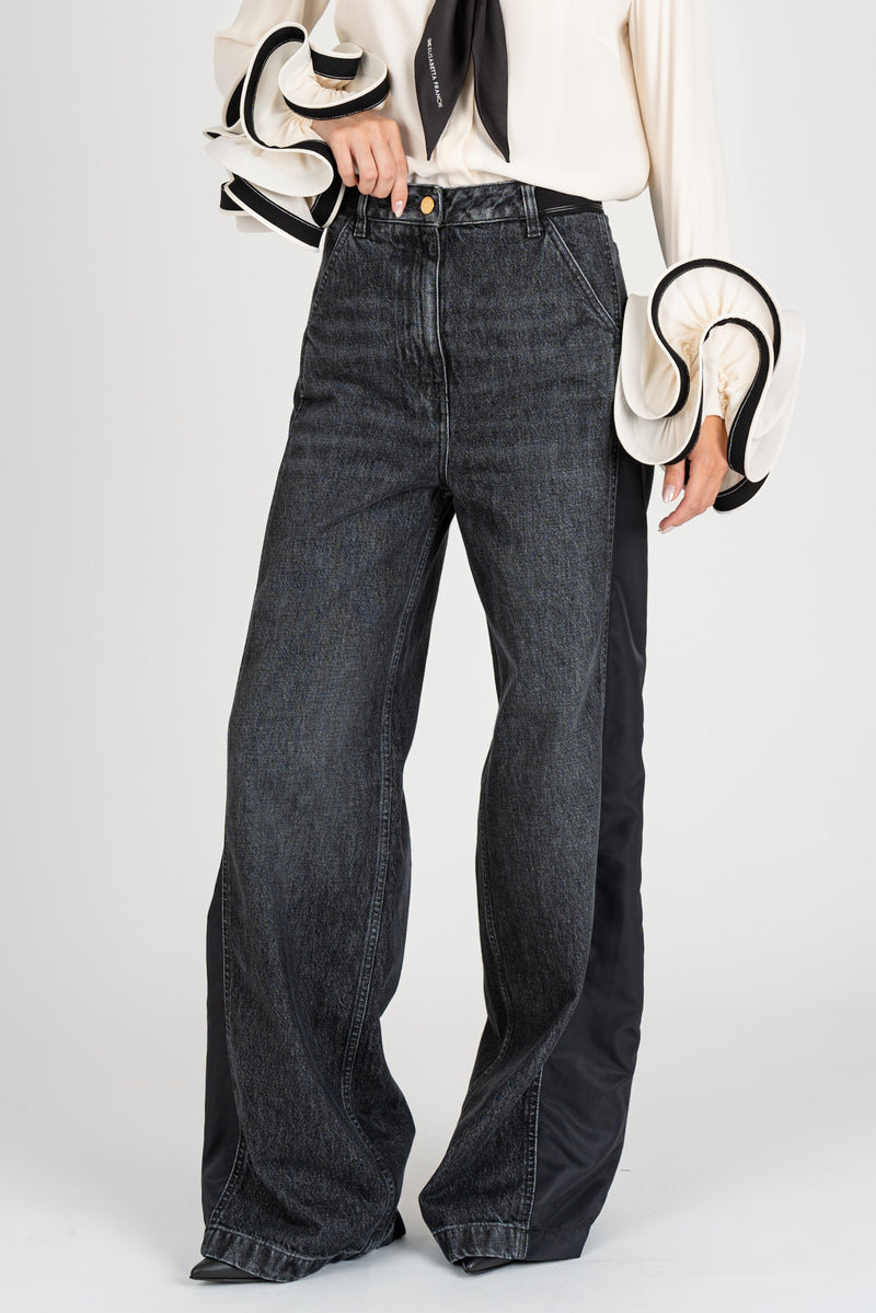 Jeans con Inserti Black Denim