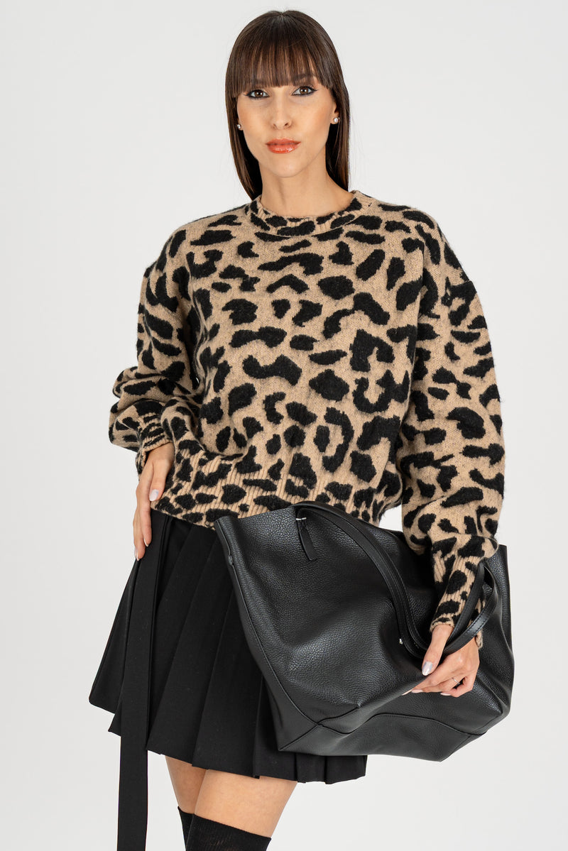 Maglione Macu Cammello/Nero