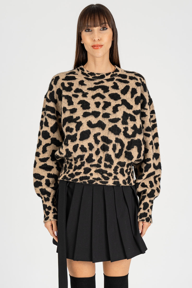 Maglione Macu Cammello/Nero