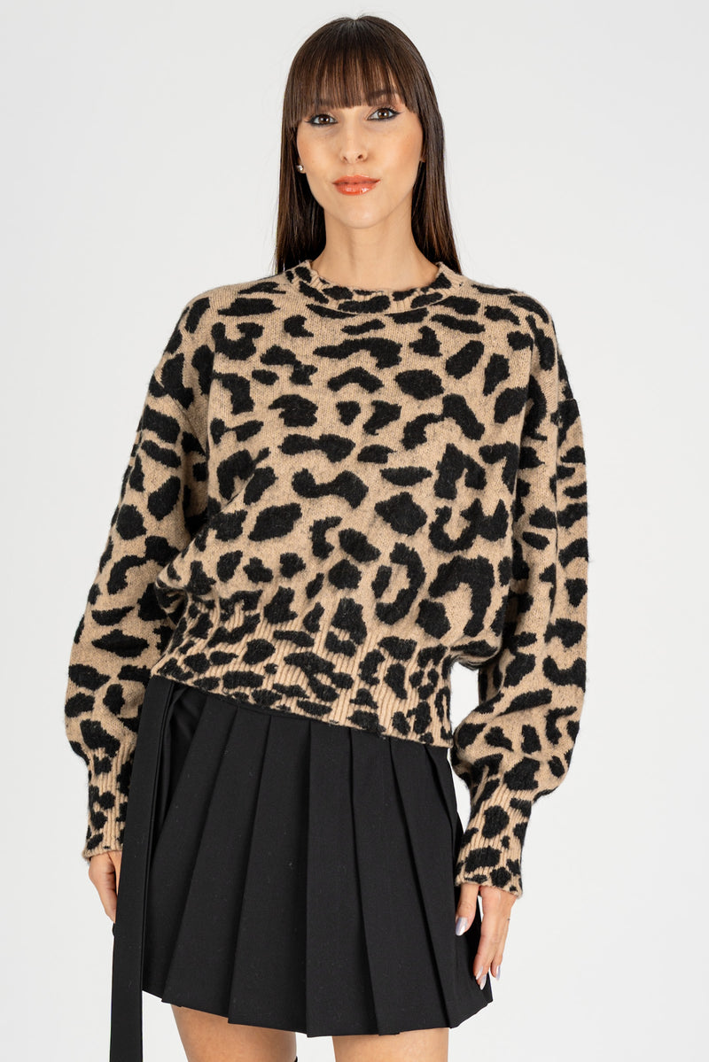 Maglione Macu Cammello/Nero