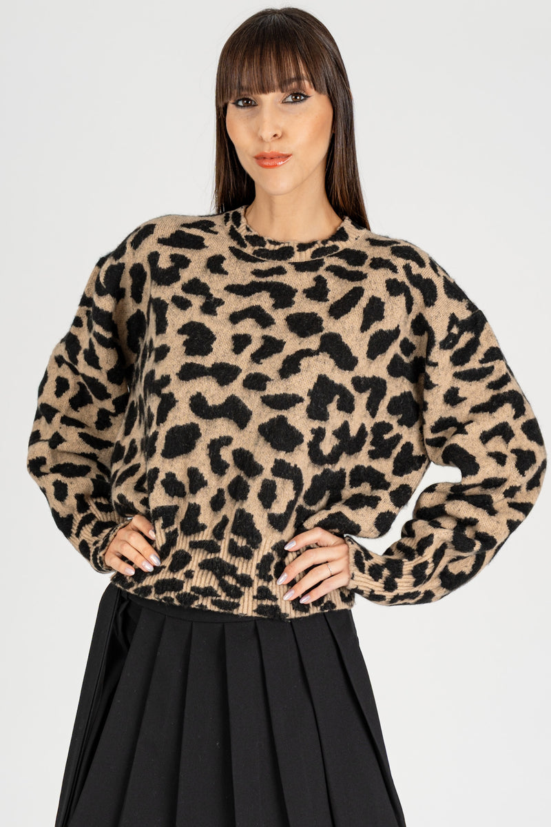 Maglione Macu Cammello/Nero