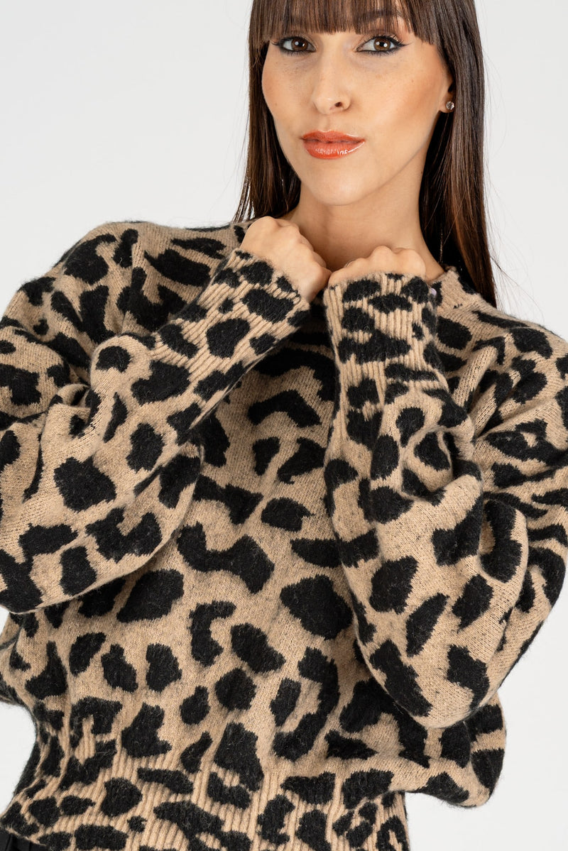 Maglione Macu Cammello/Nero